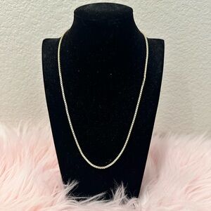 Box chain gold plated necklace 18”